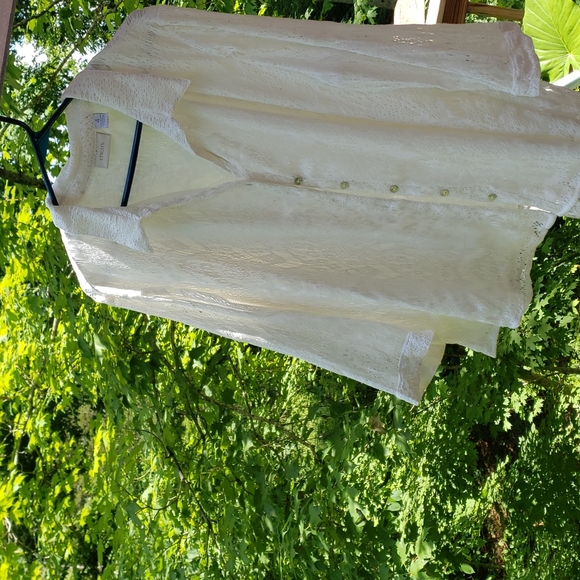 Chico's Tops - White lace button up shirt